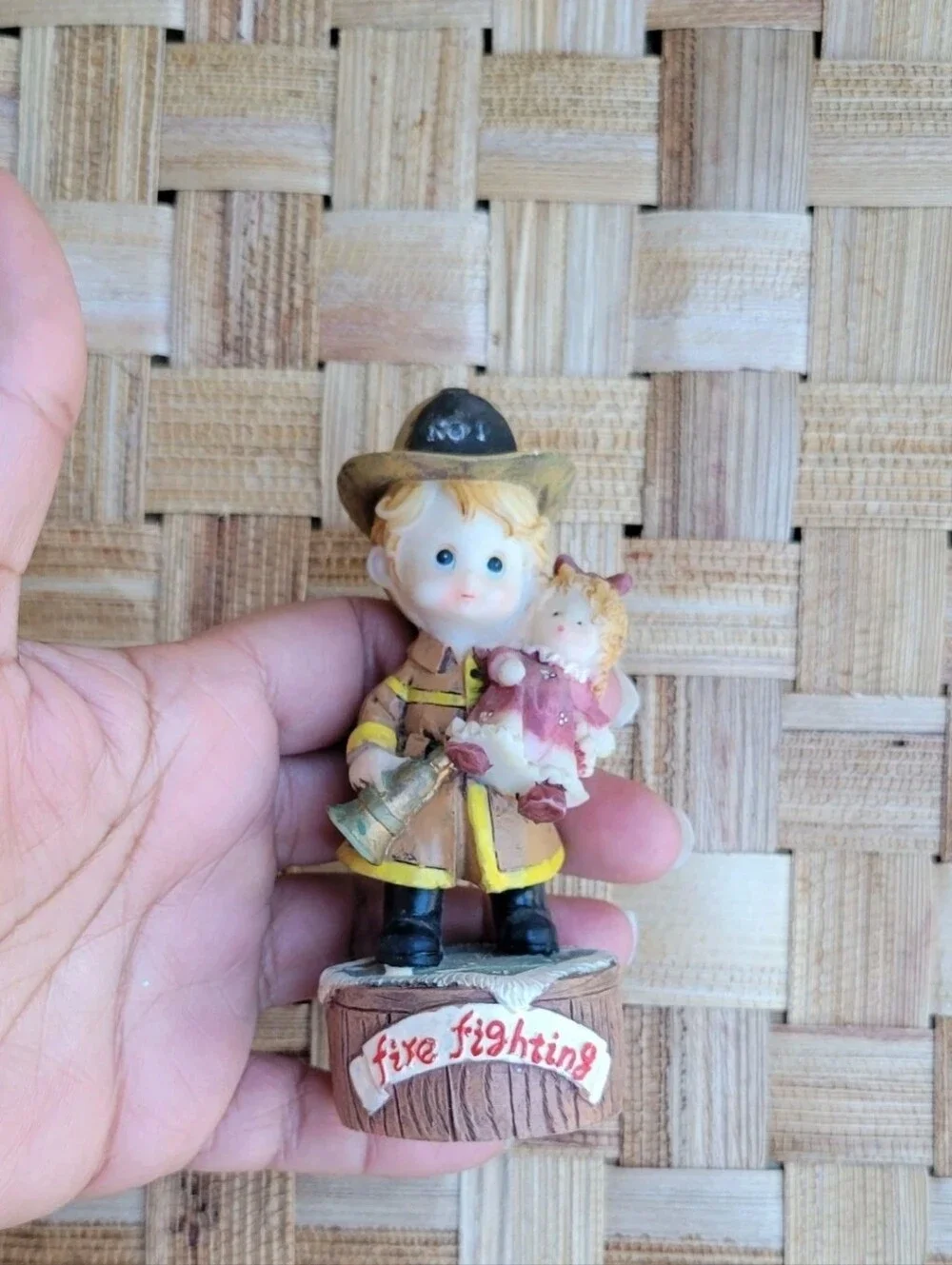 VINTAGE FIREFIGHTER FIGURINE BY TURTLE KING CORP.